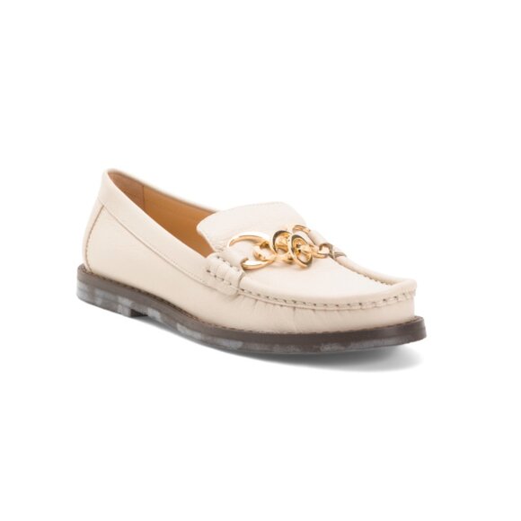 ODISSI White Made In Spain Leather Jane Loafers - Picture 1 of 2